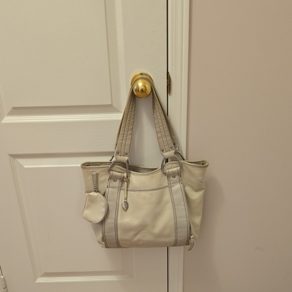 Nine West Cream Grey Tote Bag